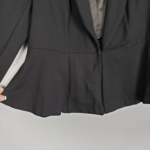 Torrid Studio Size 1X Peplum Blazer Jacket Black Career Corporate Professional - Picture 4 of 8